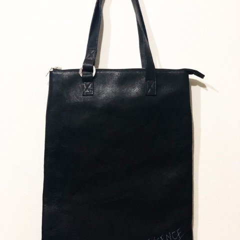 Wild boar leather tote bag＜猪革限定永久保証＞