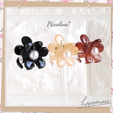 ☆小さなお花のバンスクリップ☆２個セット☆select accessory