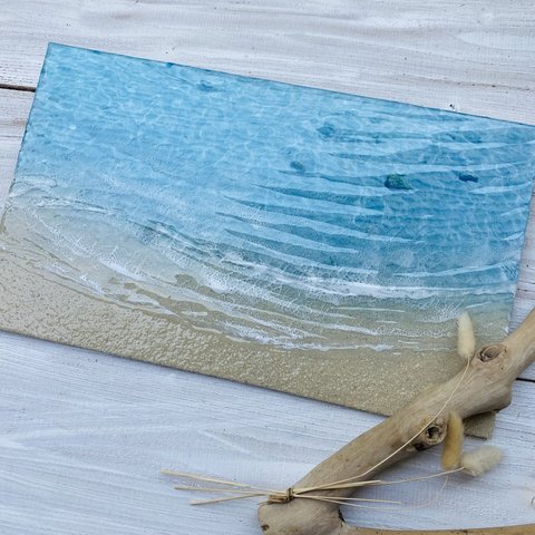 ★超立体  沖縄の海 レジンアートボード　美ら海　オーシャンアート　　N211