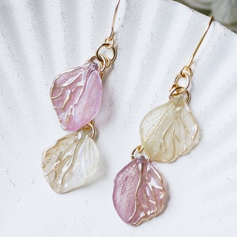 秋色あじさいjewelryピアス