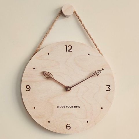木の壁掛け時計　ウォールクロック