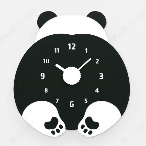 【壁掛け時計 ウォールクロック】 CHUBBY HIP - パンダ