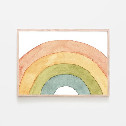 虹 / ポスター 写真 クリエイティブ 水彩画 イラスト rainbow レインボー アートプリント にじ 自然
