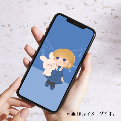 (スマホ壁紙)エテラと白うさぎ