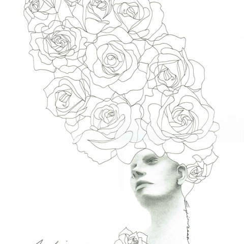 【原画】woman ROSE head