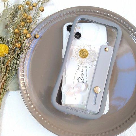 iPhoneケース　スマホケース　スマホベルト　マーガレットの携帯ケース