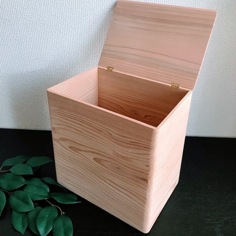 木の蓋つき大容量収納BOX【フードストッカー等】