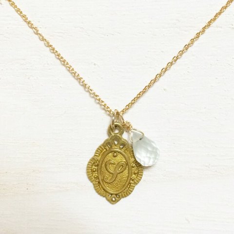 Initial&Birthstone Necklace