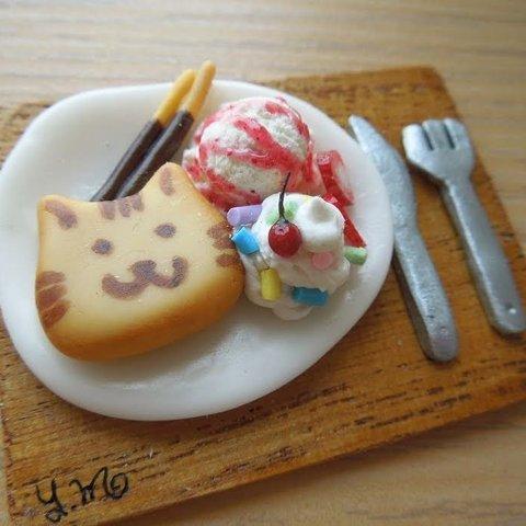 ミニチュアフード☆ねこねこパンケーキ♪