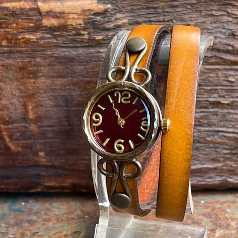  ◆真鍮製　クォーツ式手作り腕時計◆SBQ-6047-CR