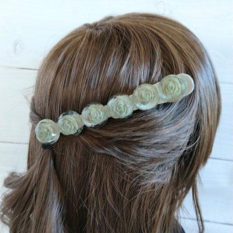 フラワーカボションヘアクリップ