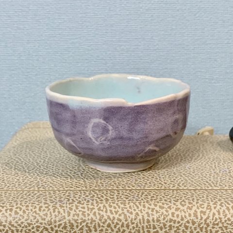 青紫均窯釉小鉢（水玉）