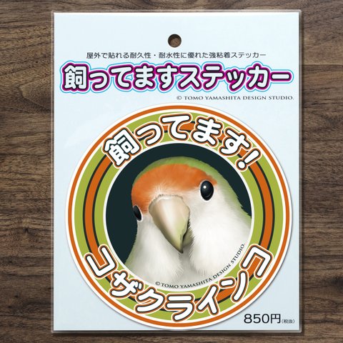 コザクラインコ（オレンジグリーン）飼ってますステッカー