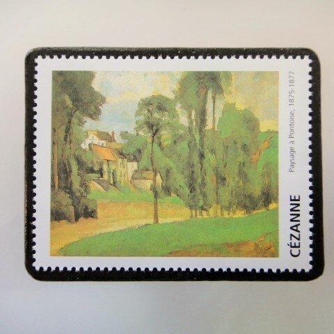 フランス　美術切手ブローチ3355
