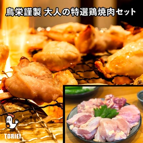 【BBQにも◎】国産手さばき地鶏の盛り合わせ「大人の特選鶏焼肉セット」［2〜3人前・約600g］