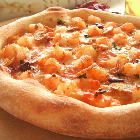 【天然酵母ピザ】 海老と帆立貝のガーリックソースピザ　２０ｃｍ