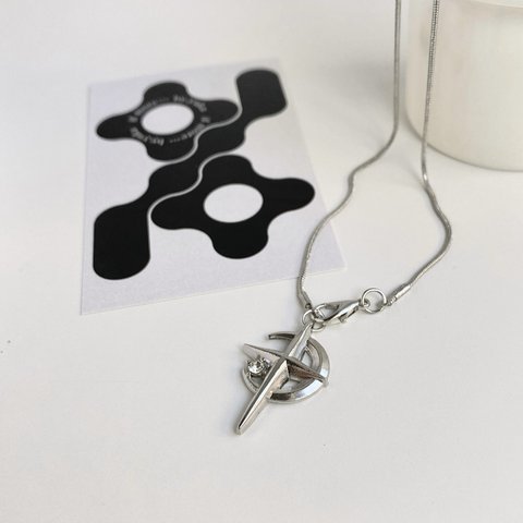 star moon necklace ⌘ ネックレス シルバー 星 月 