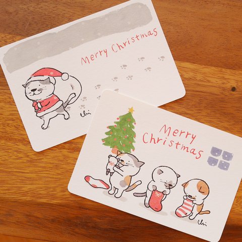 クリスマスグリーティングカード［C3セット］　封筒付　2種一組