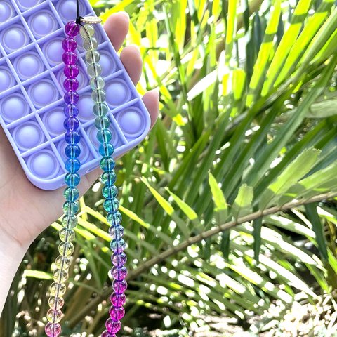 Rainbow Gradation Wristlet Strap