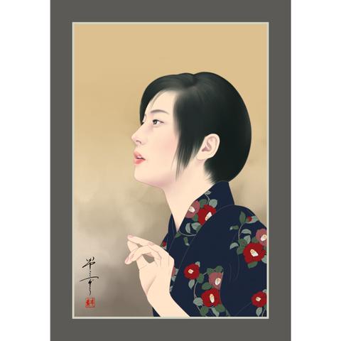 想い馳せて（美人画・A2サイズ）