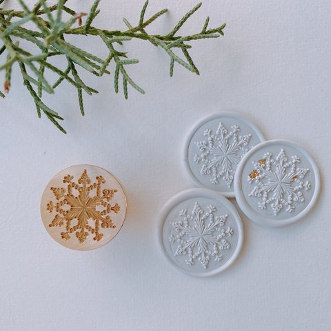 Wax Stamp -雪の結晶 ／スタンプヘッド