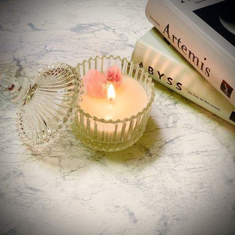 Soy candle *。 with Sirius amethyst