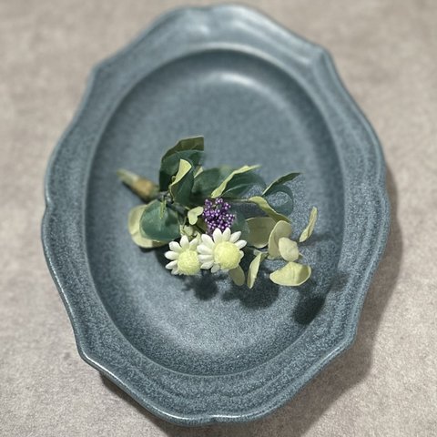 布花🌿ハーブいっぱいのブーケコサージュ