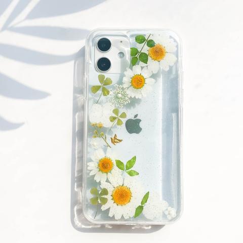 全機種対応iPhone Xperia Galaxy HUAWEI AQUOS OPPO  GOOGLEPIXEI スマホケース　 押し花ケース 人気  押し花 ❀ケース 花束 花物語