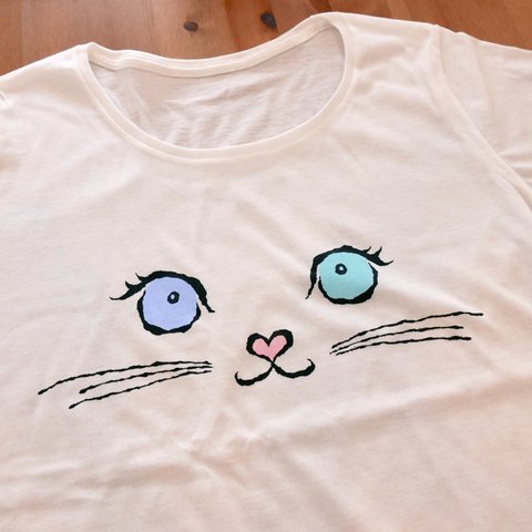 T-shirts - odd-eyes cat Lsize