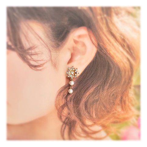 Snow crystal earrings