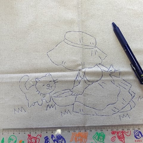 刺繍キット「ネコちゃんご飯ですよ～❤」