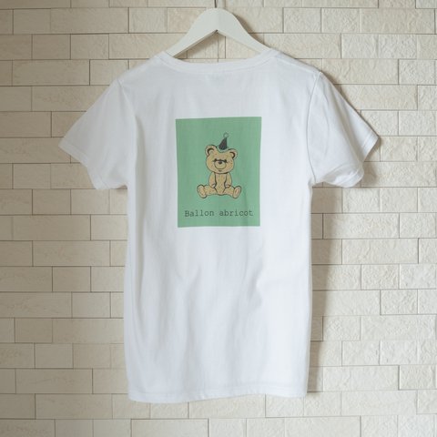 テディベアTシャツ　バックプリントイラストTシャツ