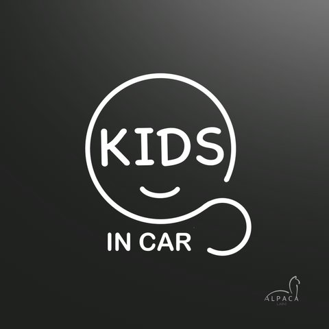 Kids in car☆∞ベビーc【練習用ステッカー付】キッズインカー　キッズオンボード　カーサイン　ステッカー