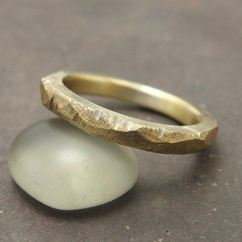 ラフリング　真鍮　【brass】　真鍮リング　真鍮指輪　極太リング　プレゼント　ゴツゴツした指輪　エイジング　シャビー