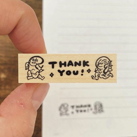 風神雷神のはんこ／THANK YOU！　メッセージスタンプ　ハンコ