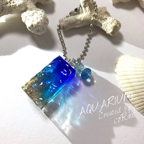 ”小さく切り取った海” アクアリウム キーホルダー/ストラップ＊再販×20