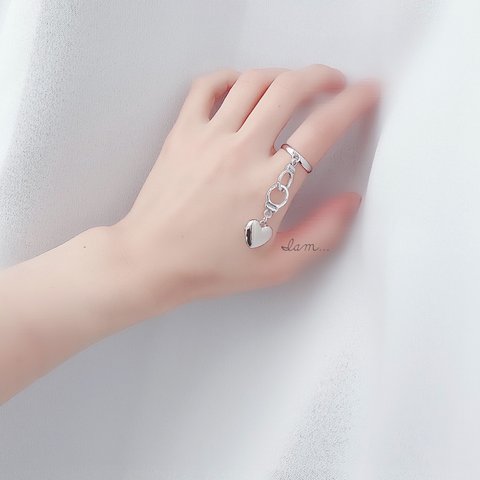 2/24新作＊ Heart & hand cuffs design ring