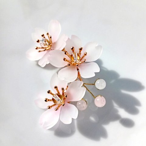 桜の春色イヤーカフ