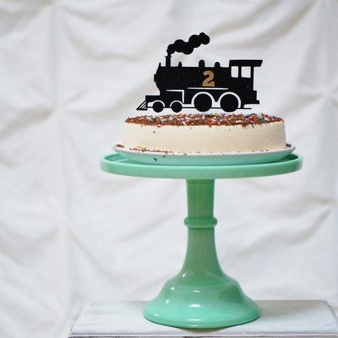 Steam Train Happy Birthday 汽車　ケーキトッパー