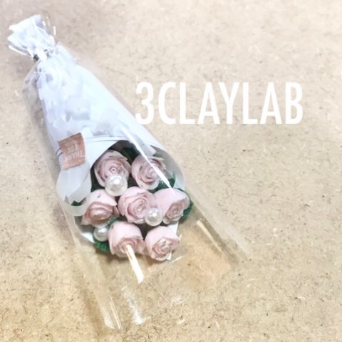 ☆在庫処分品☆愛を込めて花束を/ピンク薔薇（シルバーラメ、パール）