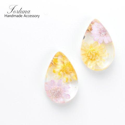 2色の花~Y&P~(526) ピアス/ノンホールピアス/樹脂ピアス