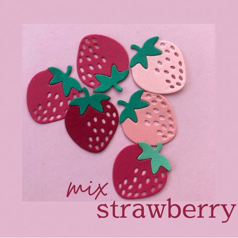 いちご好きさんへ　いちごのダイカット　 strawberry