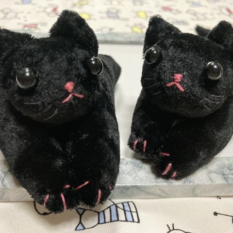 洗濯ばさみ猫　黒ネコ