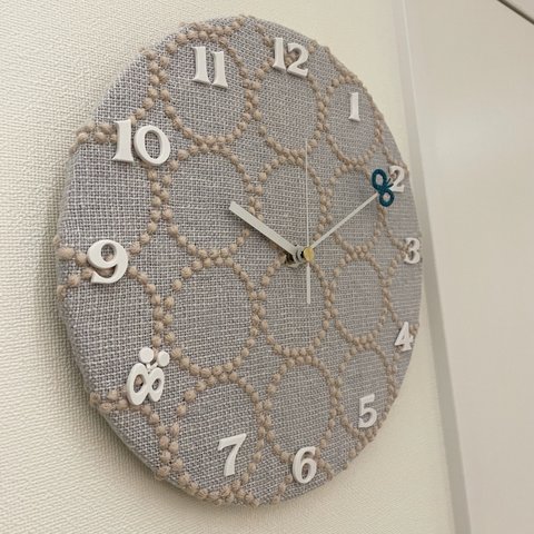 【直径25cm】ミナペルホネン  タンバリン 壁掛け時計 静かな時計
