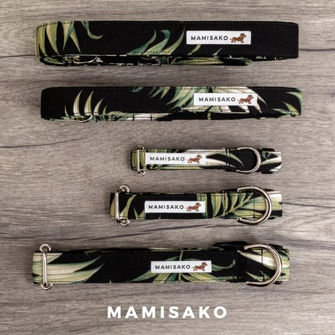 【単品販売・首輪L】MAMISAKO - 犬用のハワイアン首輪・リード - Hawaiian Dog Lead & Collar