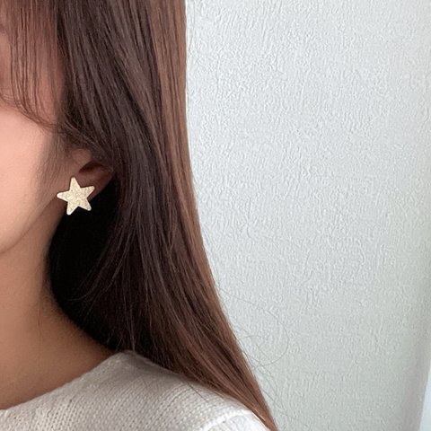 gold star earring