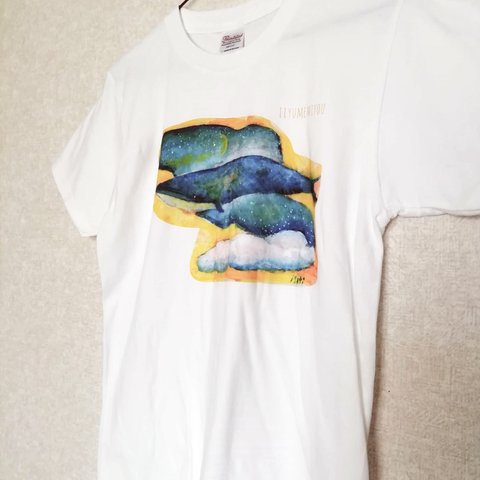 Tシャツ　いいゆめよう　空飛ぶくじら　キッズサイズ