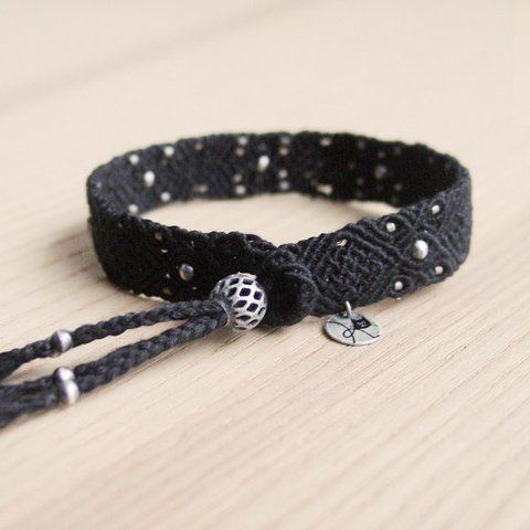 bracelet・macrame・antique silver