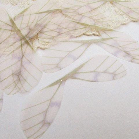 オーガンジーの蝶の羽10枚ホワイト
