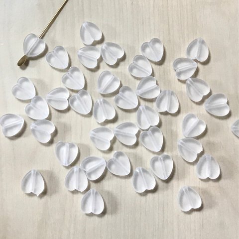 FLOST WHITE HEART SPACER BEADS